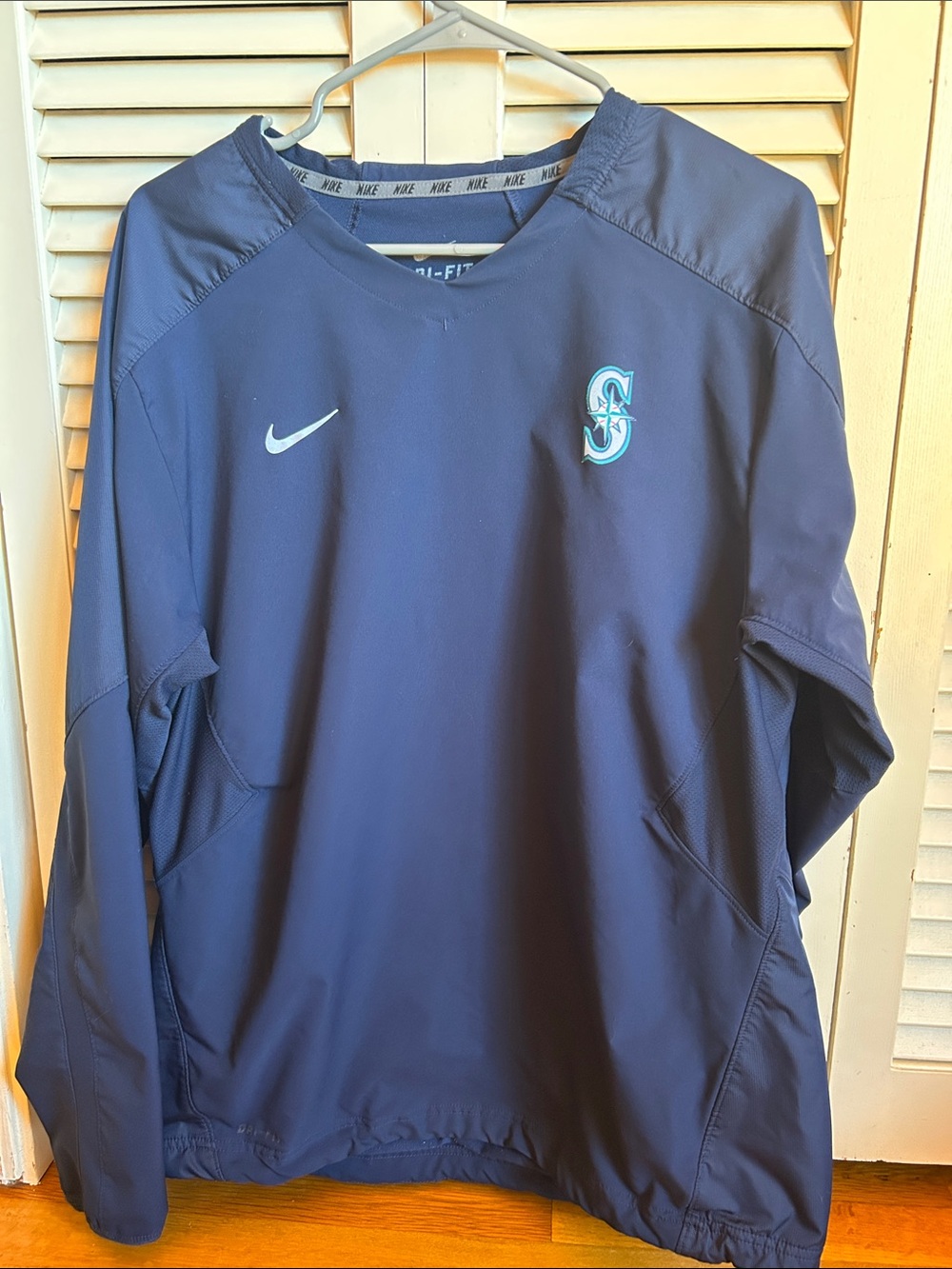 Nike Navy and Teal Seattle Mariners Pullover